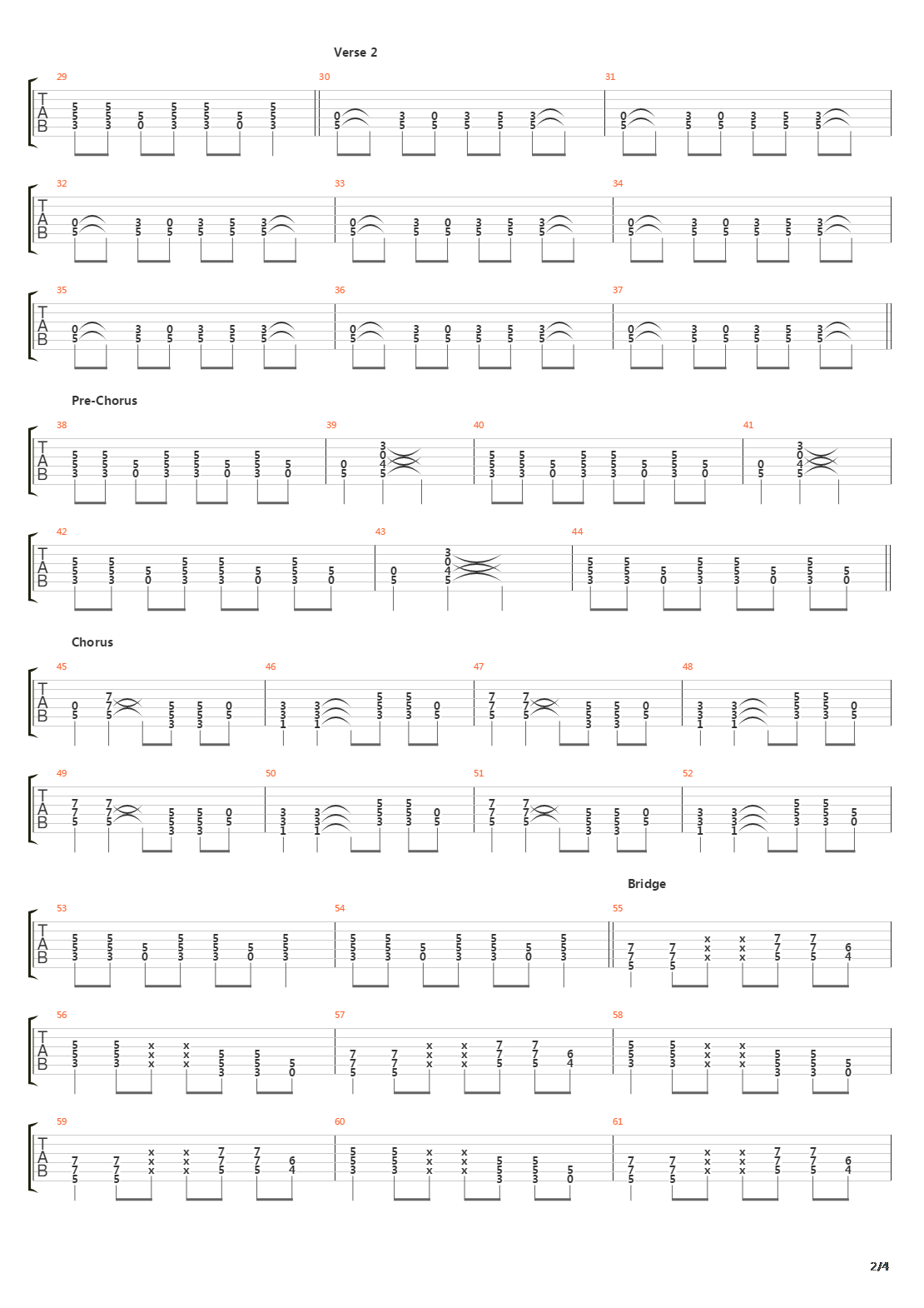 Between The Lines吉他谱