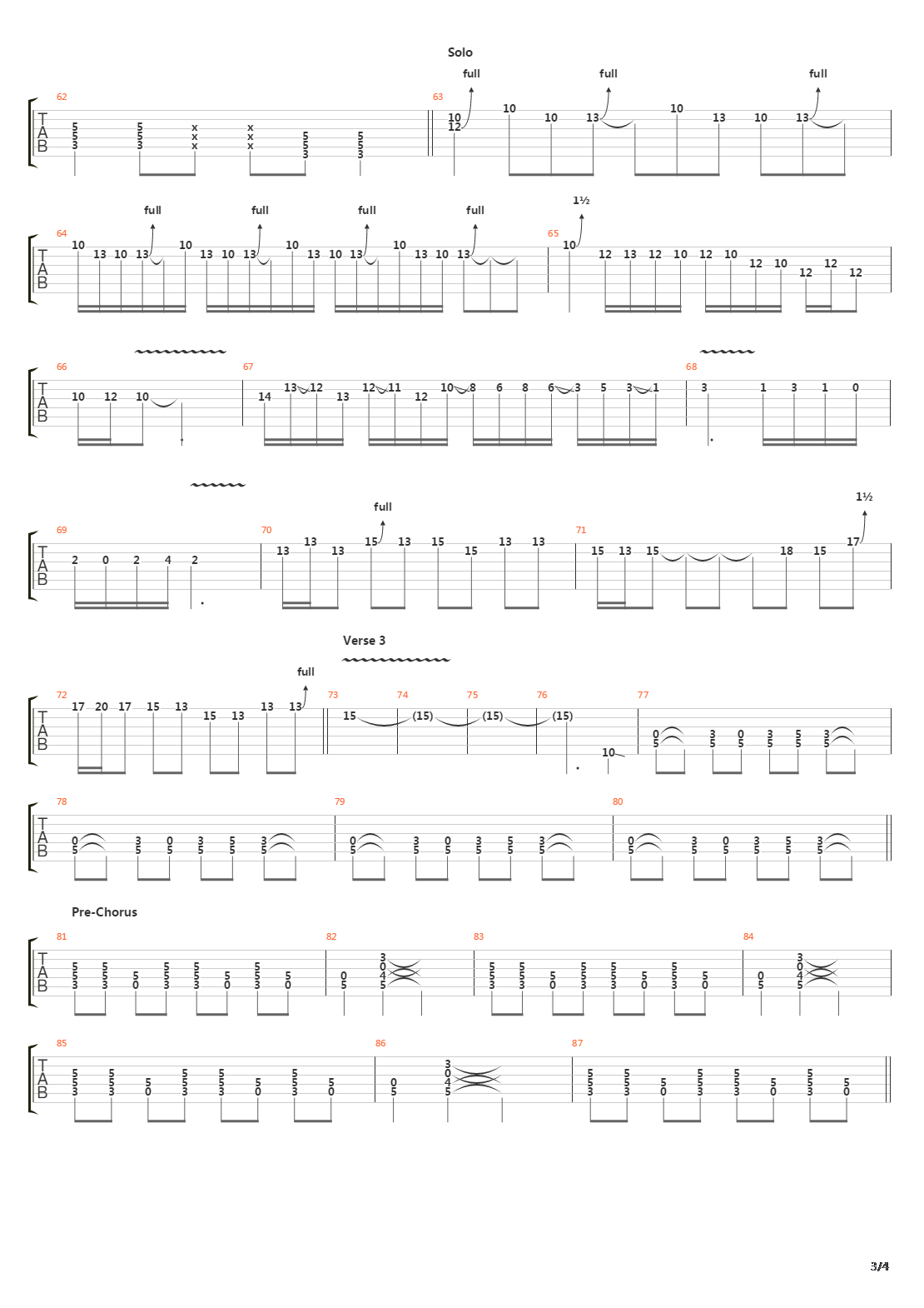 Between The Lines吉他谱