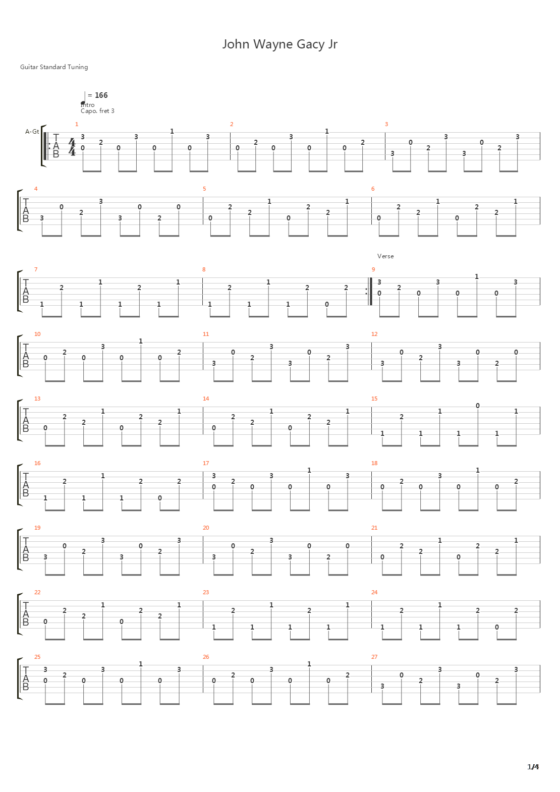 John Wayne Gacy Jr吉他谱