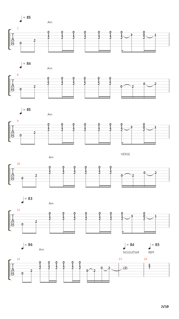 Tribute吉他谱