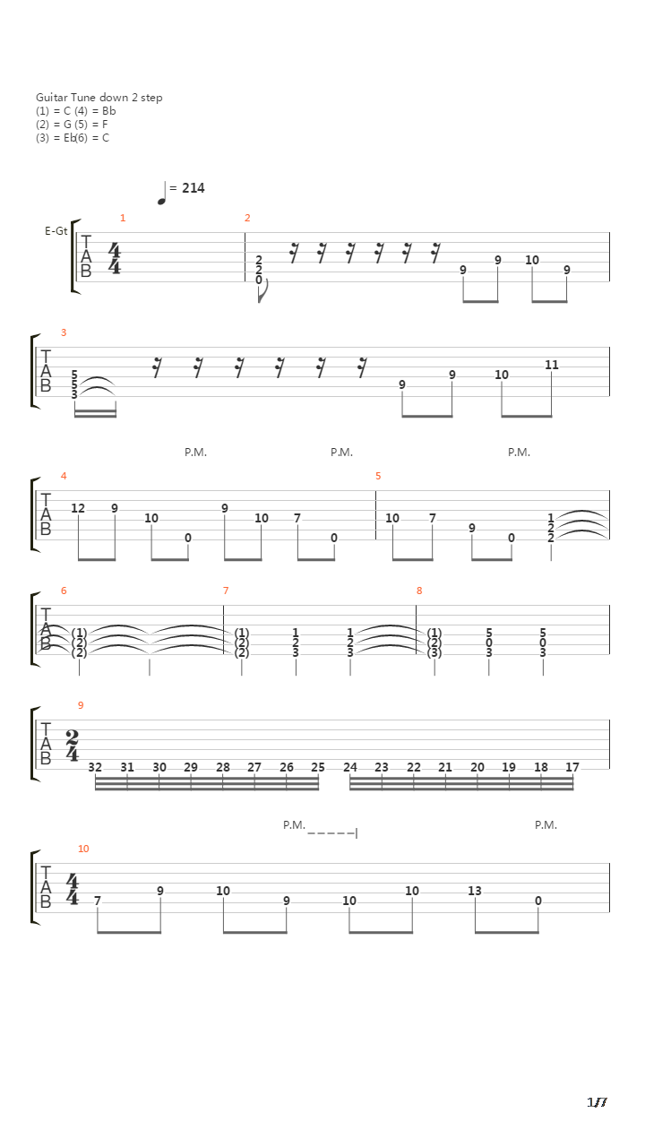 Receipt吉他谱