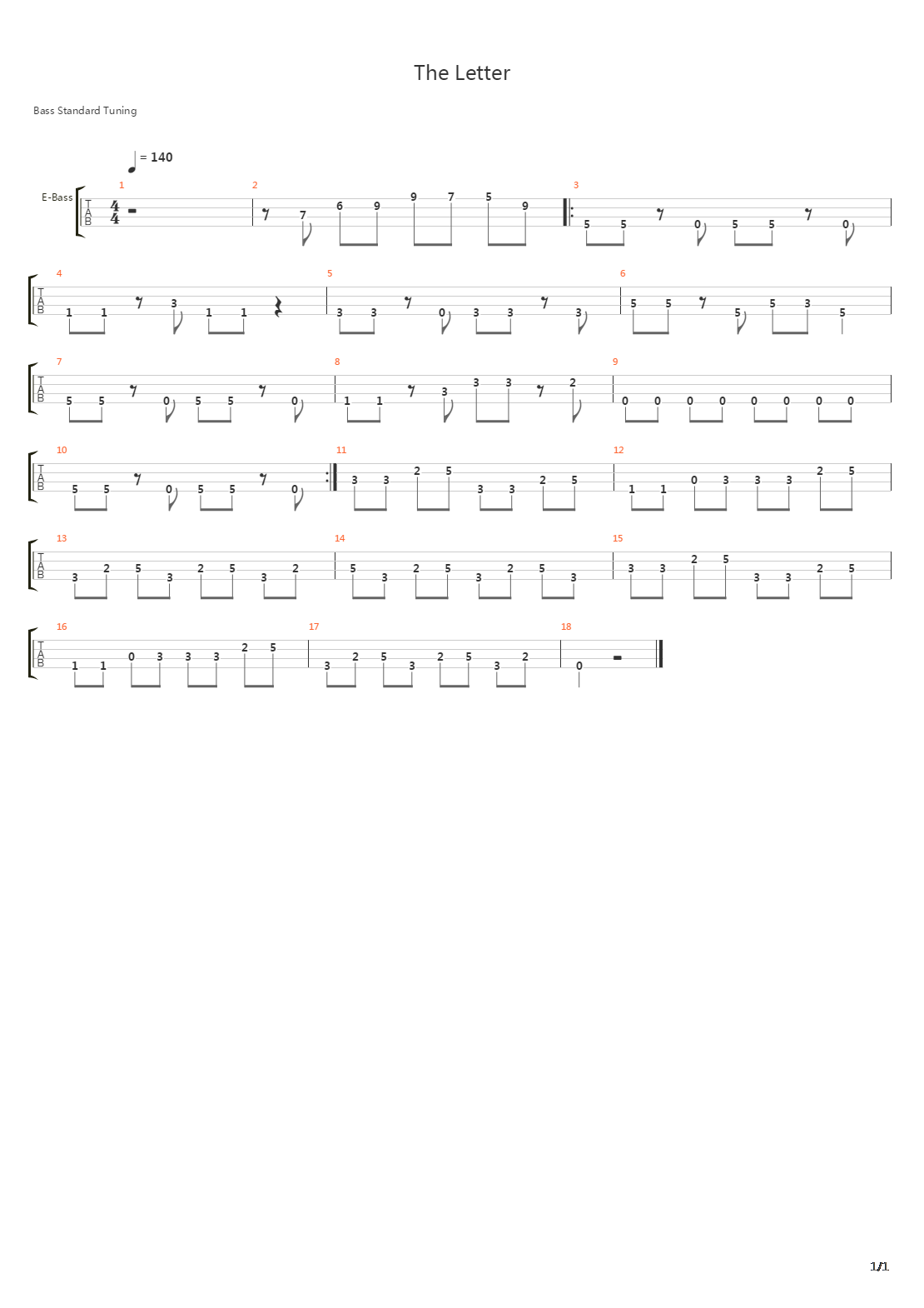 The Letter吉他谱