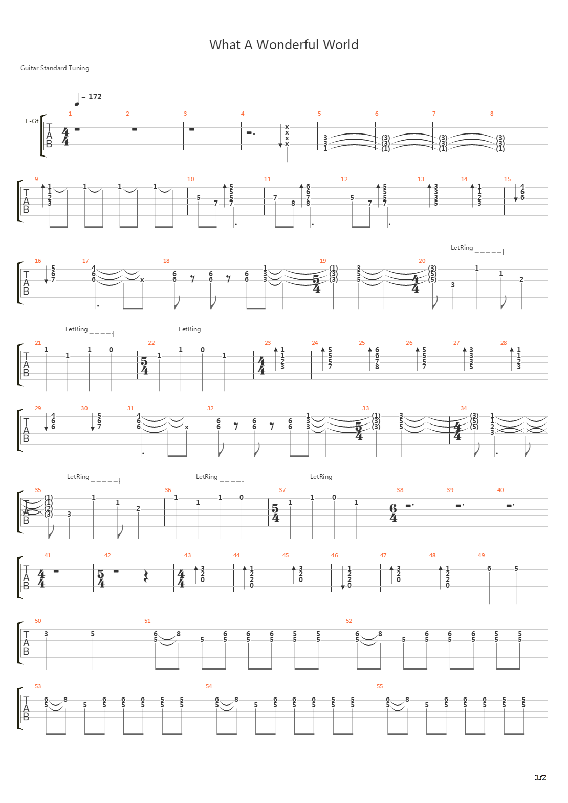 What A Wonderful World吉他谱