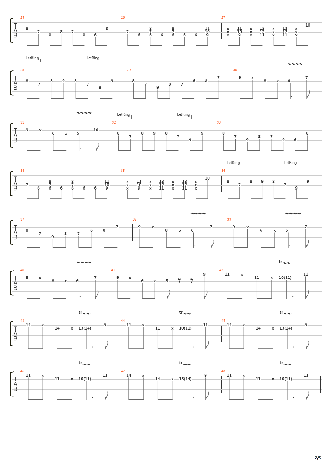 401K吉他谱