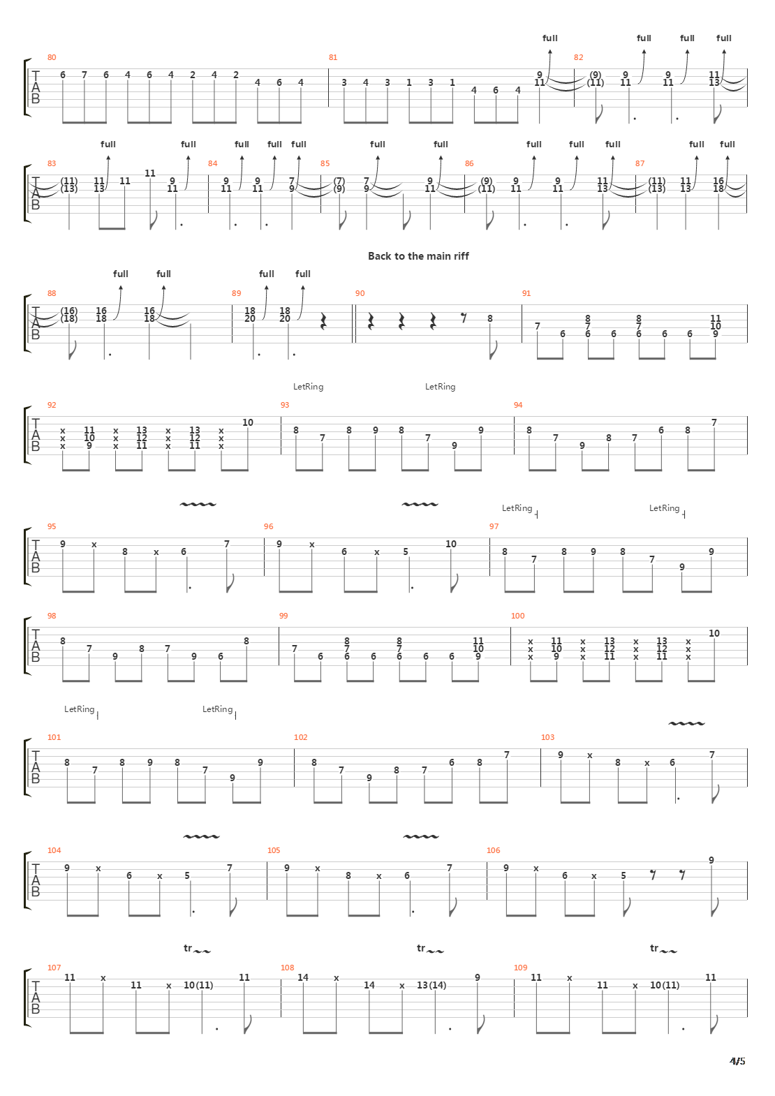 401K吉他谱