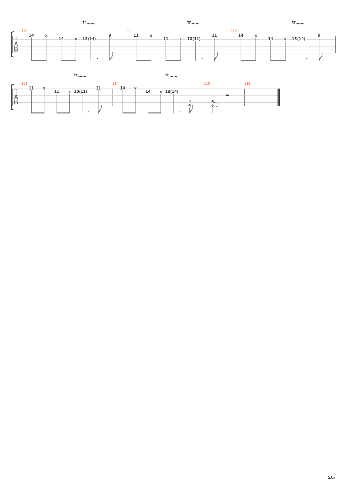 401K吉他谱