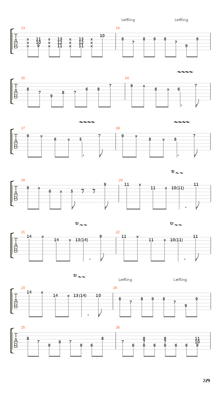 401K吉他谱