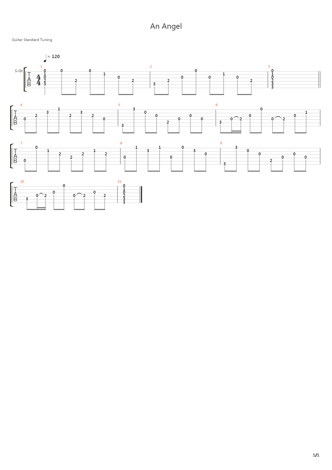 Angel吉他谱