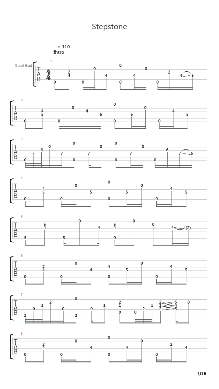 Stepstone吉他谱