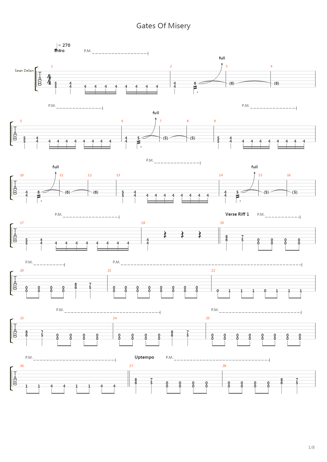 Gates Of Misery吉他谱