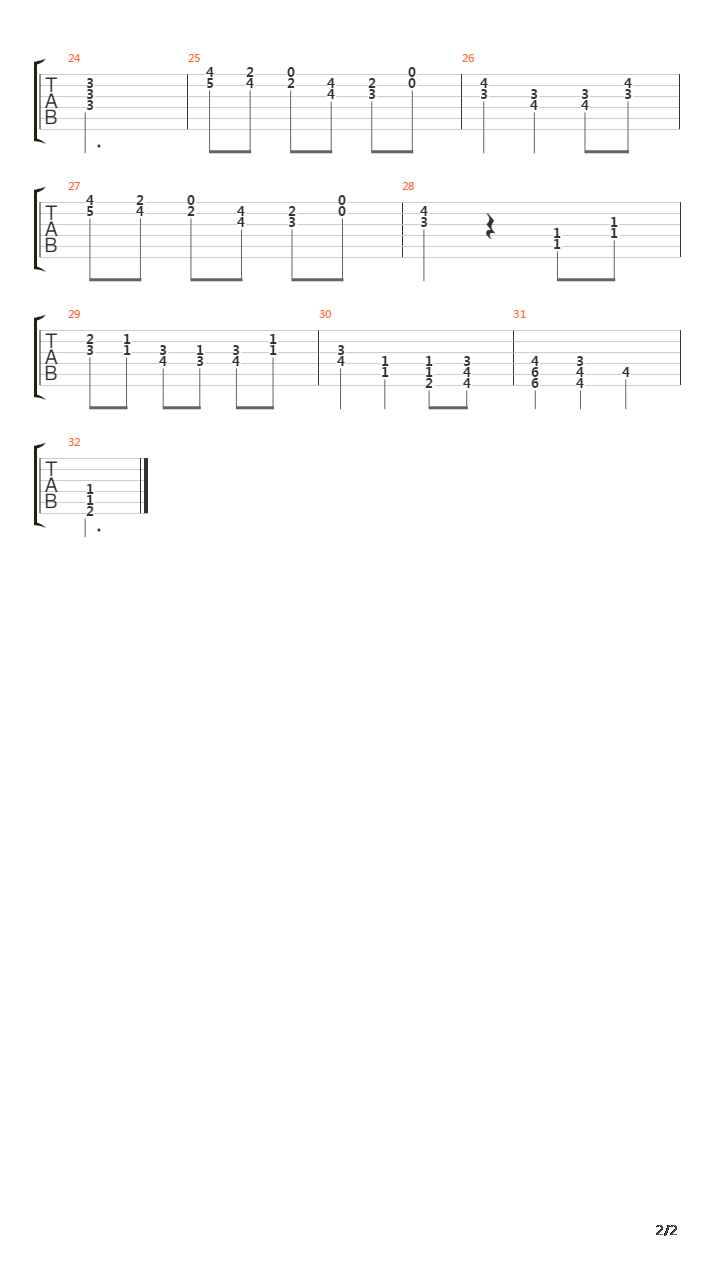 Determination吉他谱