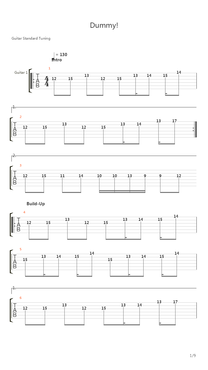 Dummy吉他谱