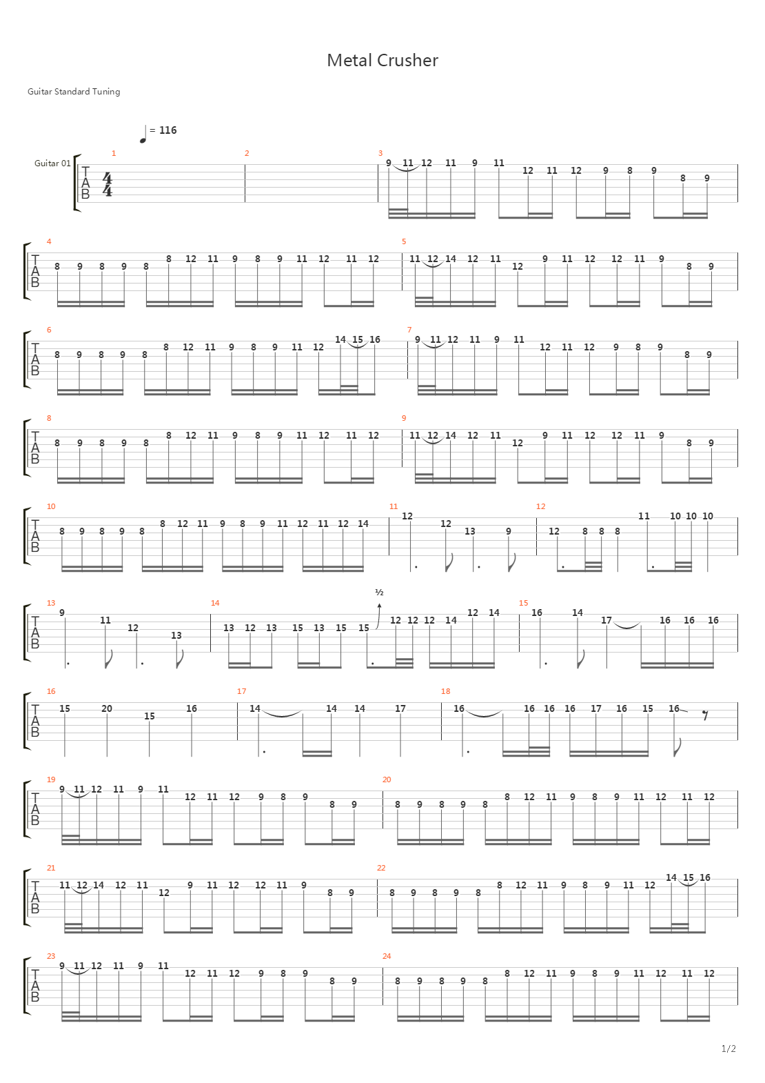 Metal Crusher吉他谱