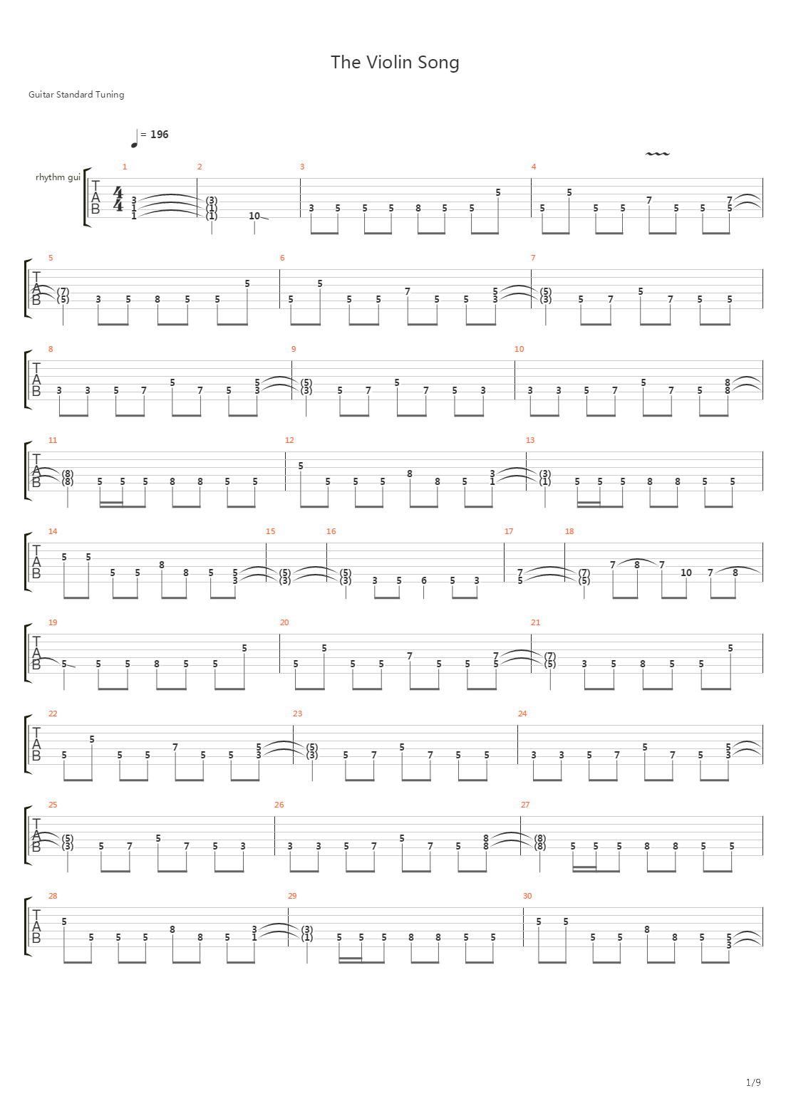 The Violin Song吉他谱