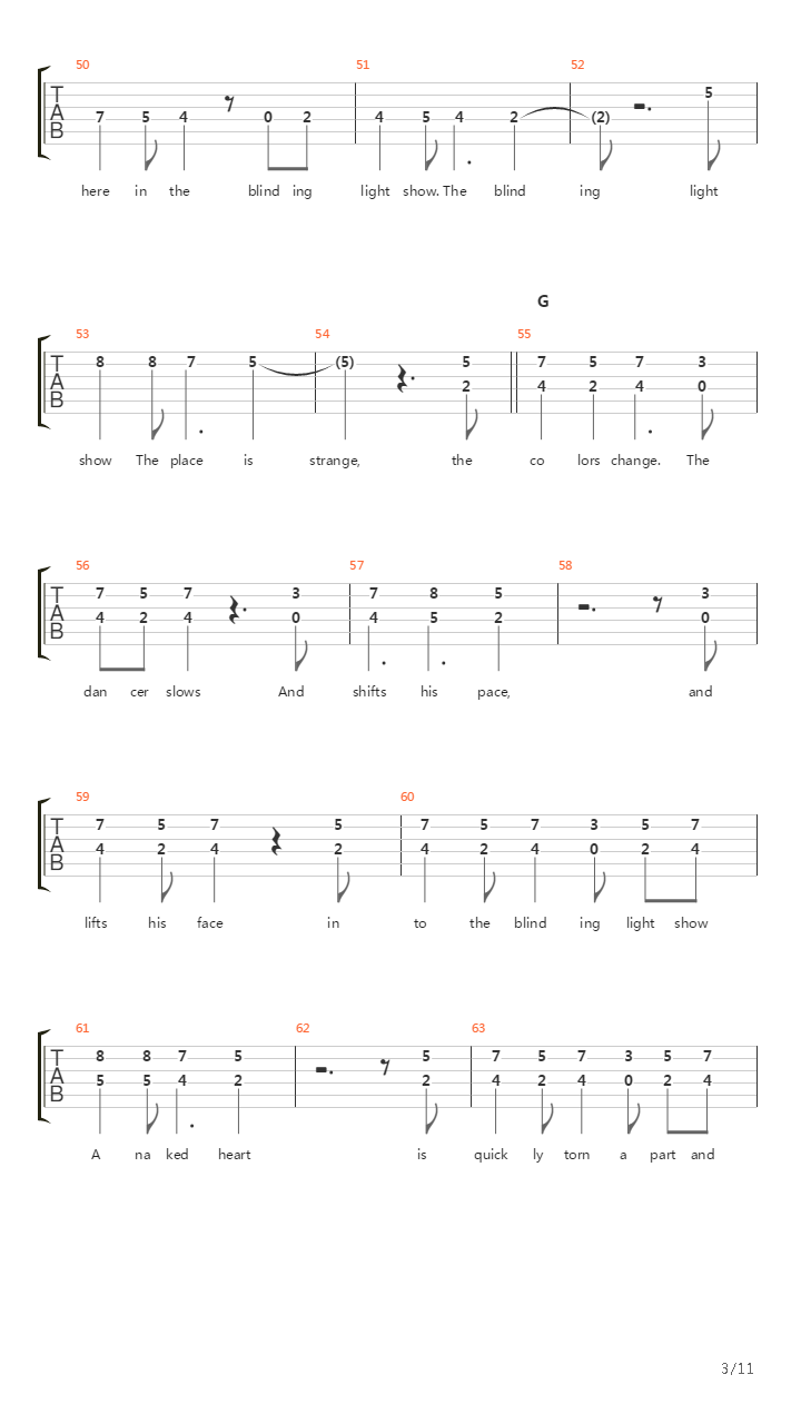The Blinding Light Show吉他谱
