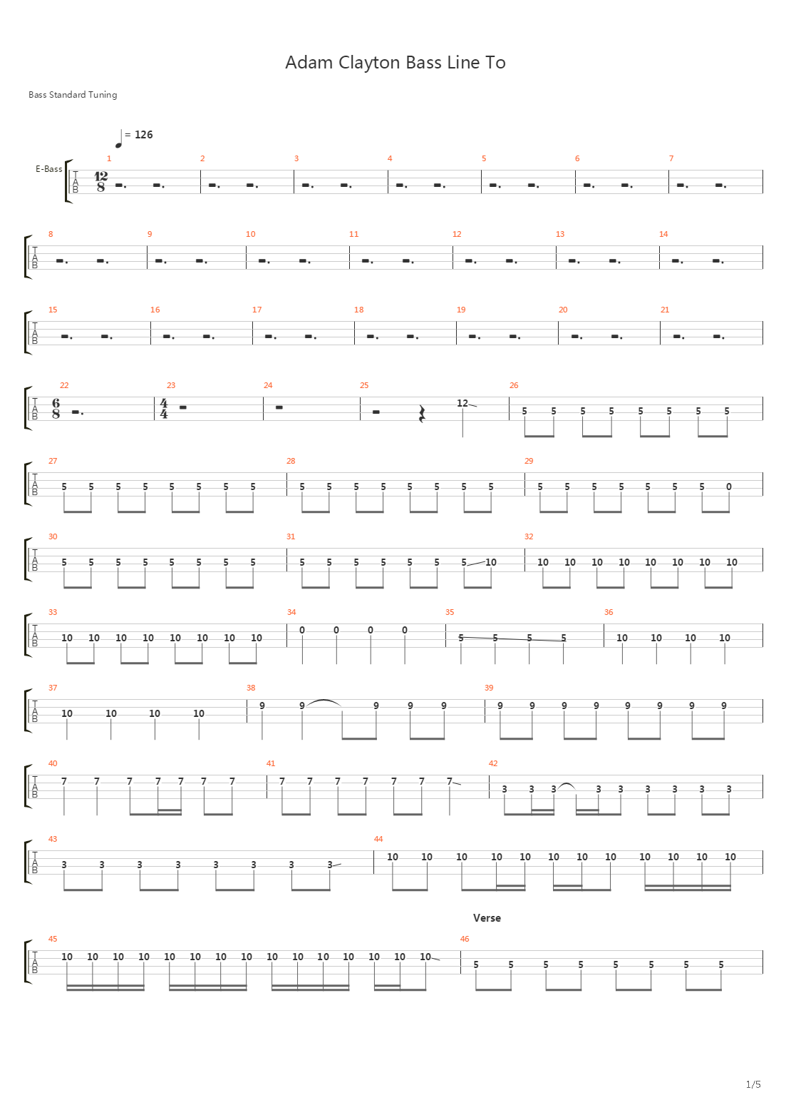 Where The Streets Have No Name吉他谱