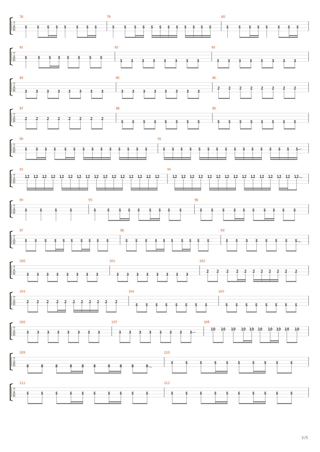 Where The Streets Have No Name吉他谱