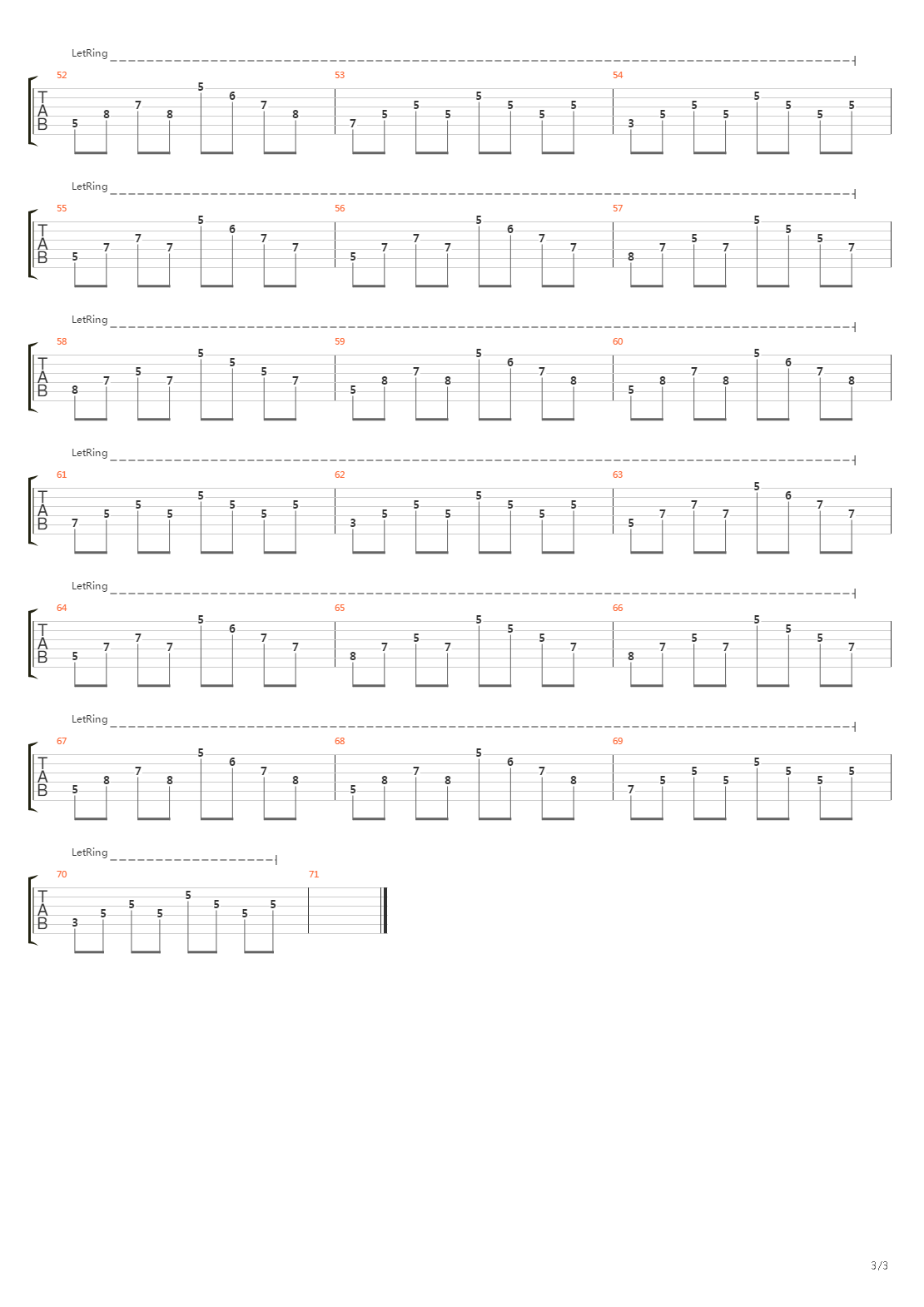 Between The Walls吉他谱