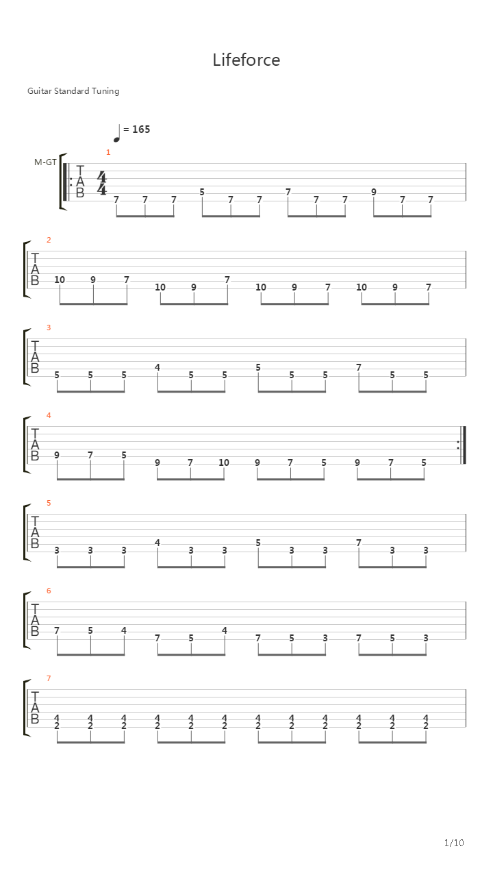 Life Force吉他谱