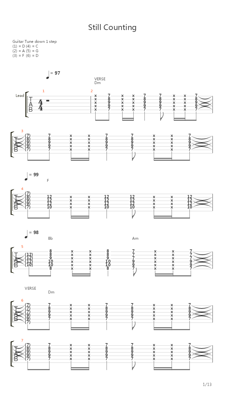 Still Counting吉他谱