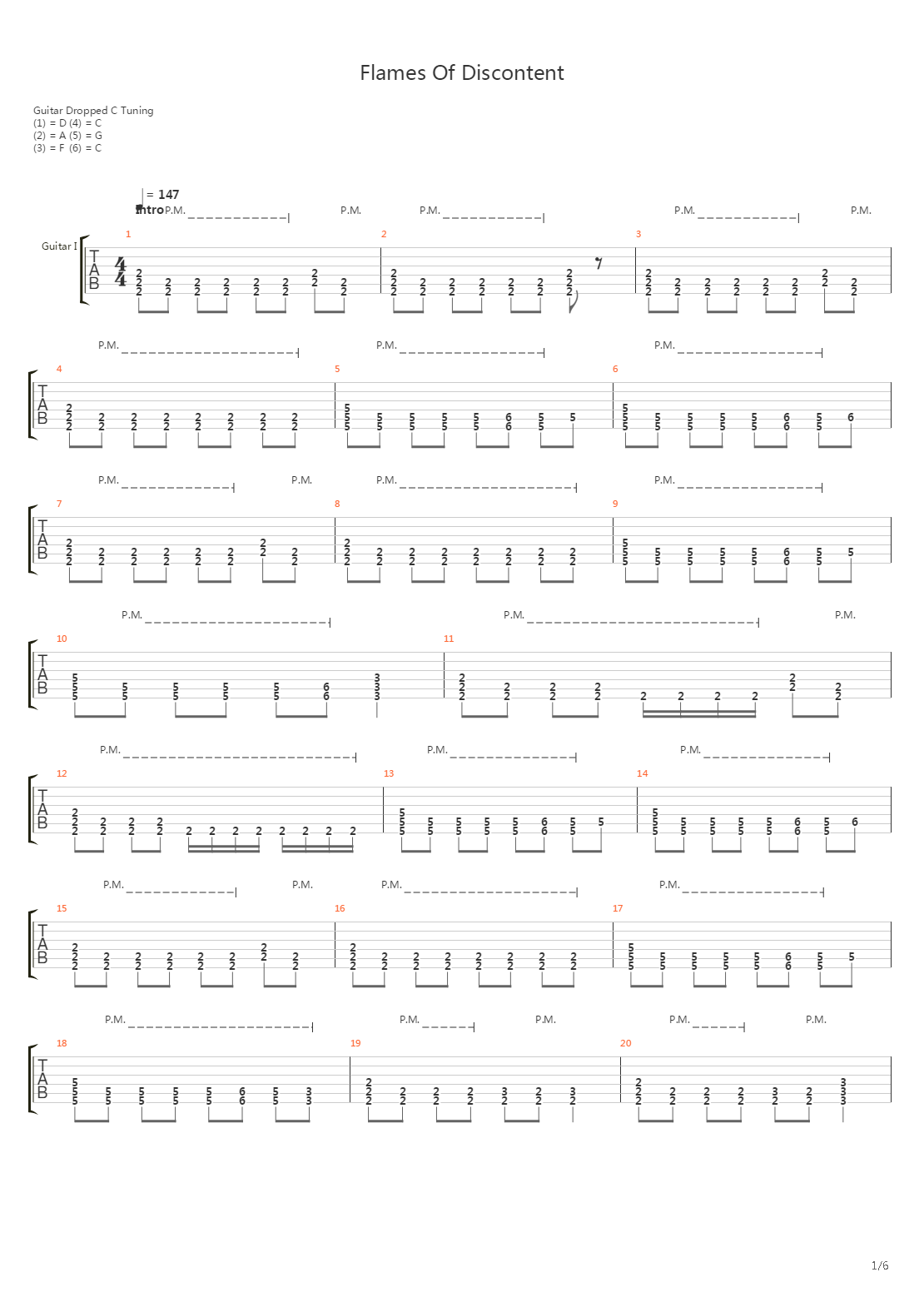Flames Of Discontent吉他谱