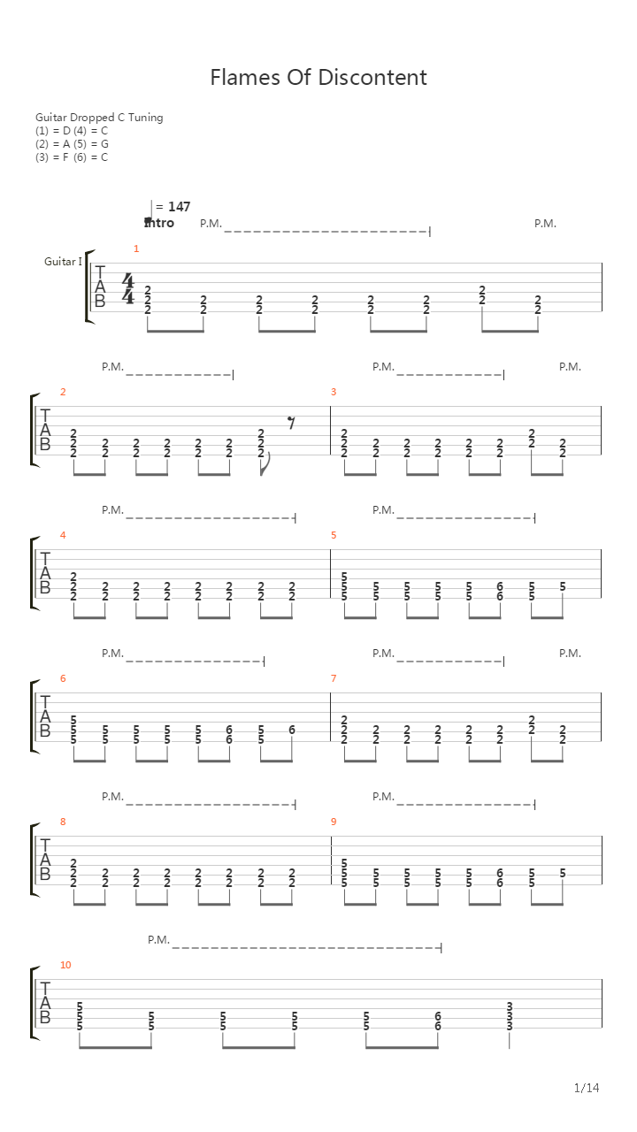 Flames Of Discontent吉他谱