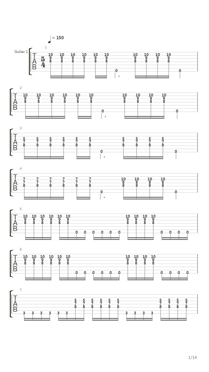 Section 8吉他谱