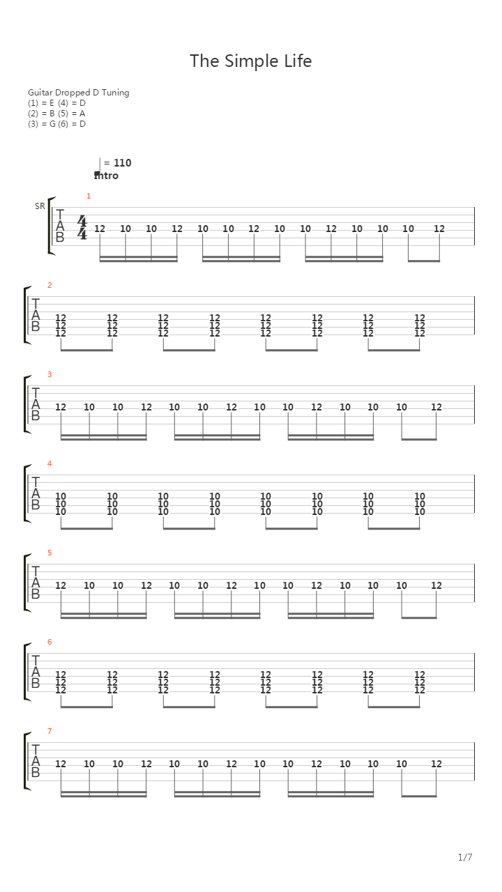 The Simple Life吉他谱