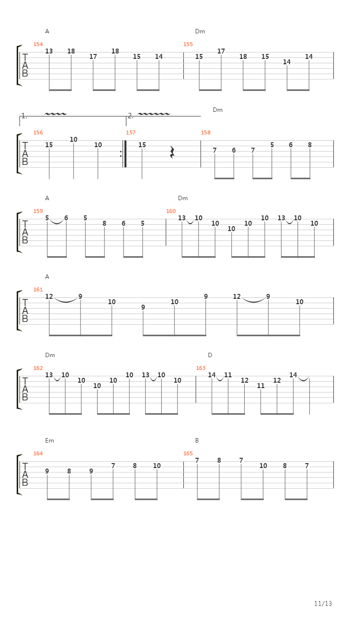 Fugue吉他谱