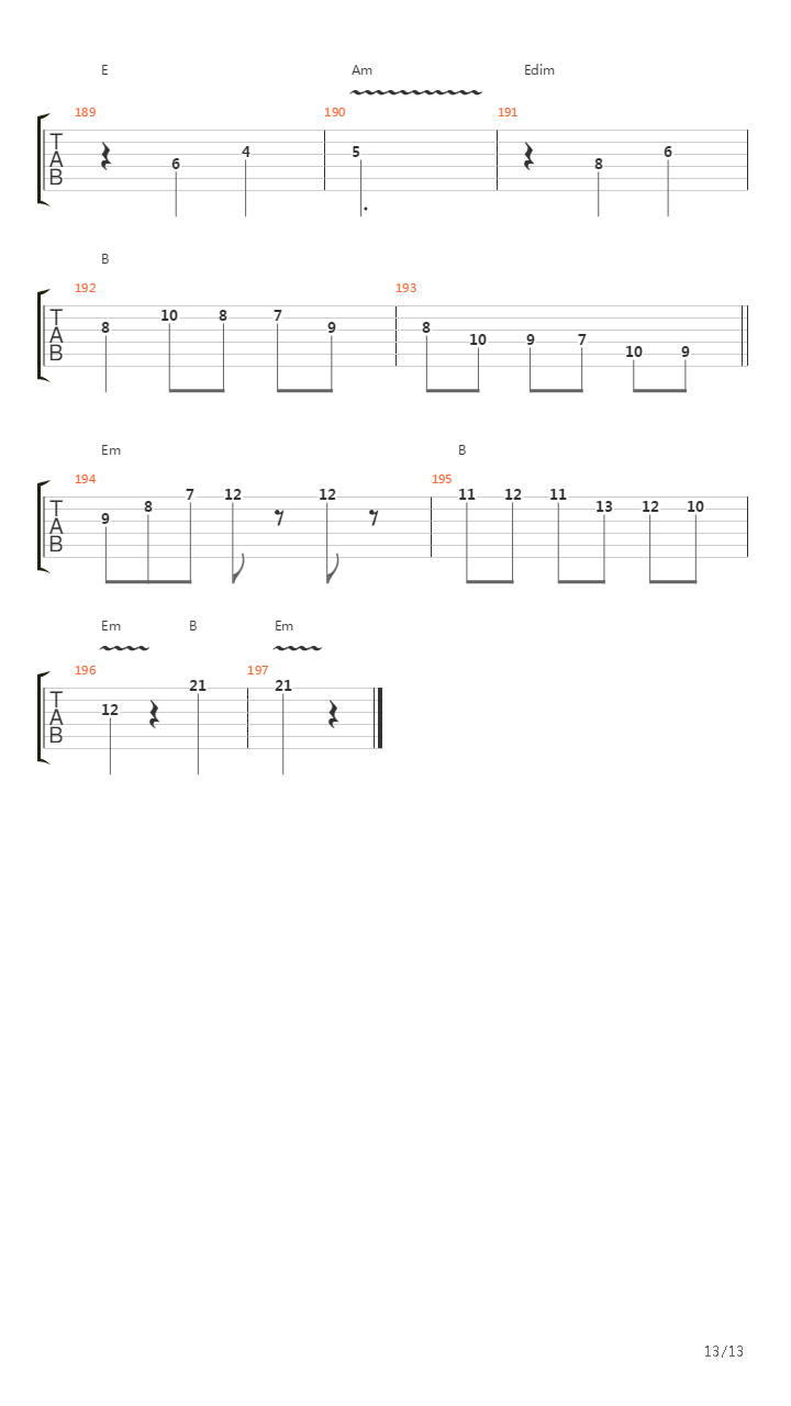 Fugue吉他谱