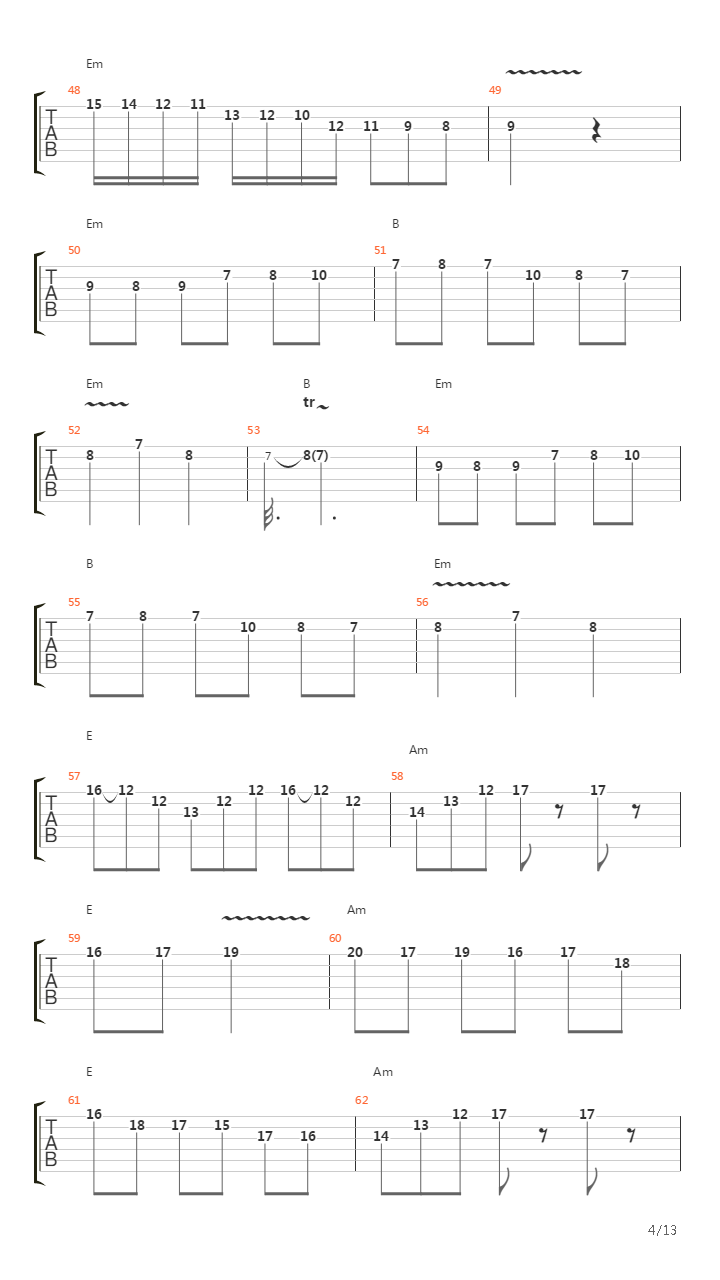 Fugue吉他谱