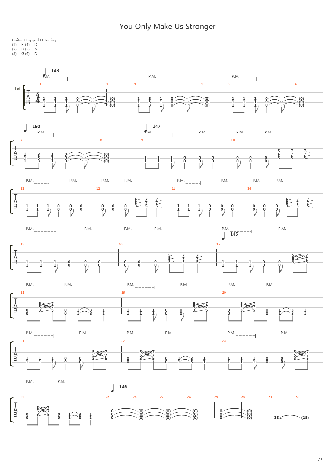 You Only Make Us Stronger吉他谱