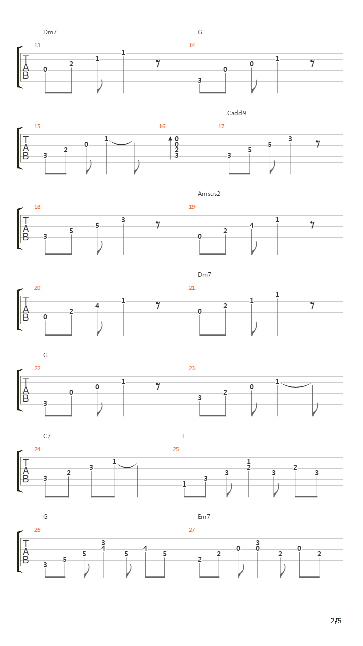 演员吉他谱