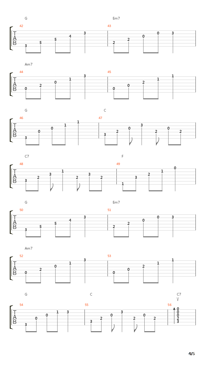 演员吉他谱