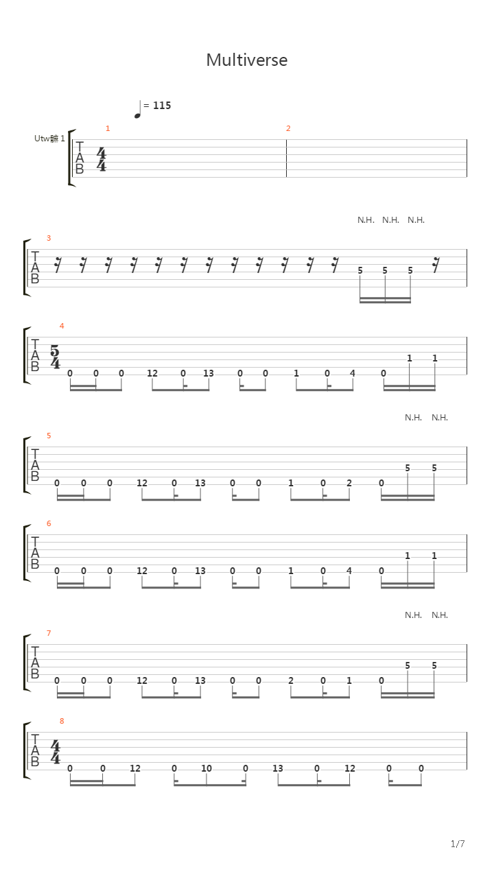 Multiverse吉他谱