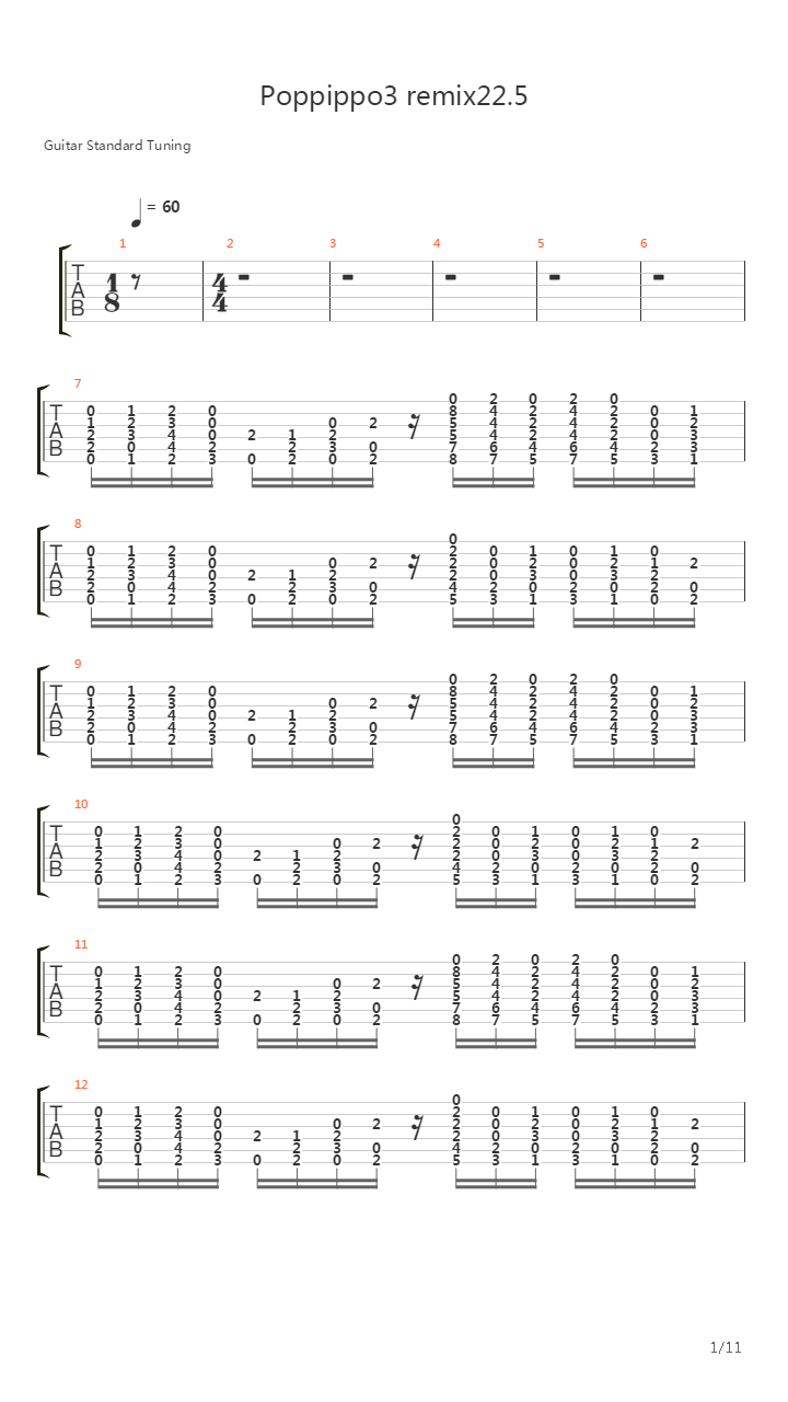 poppippo吉他谱
