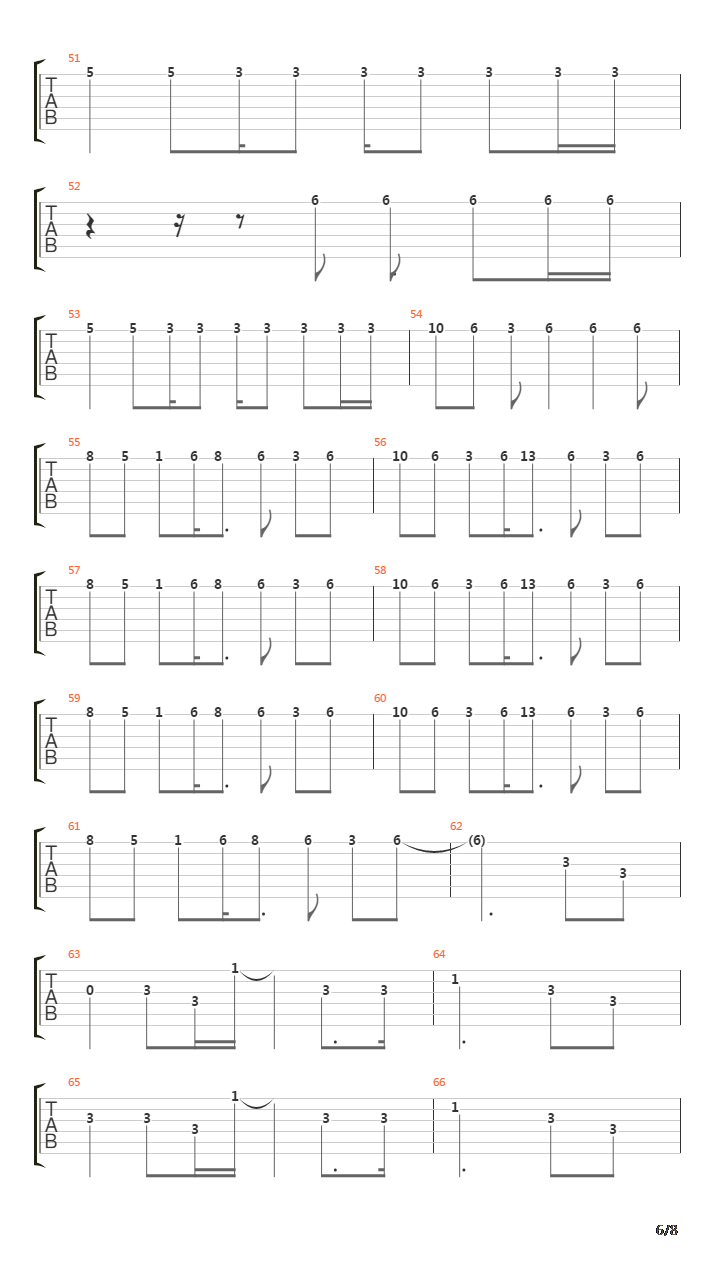 太阳与野花(band scores)吉他谱