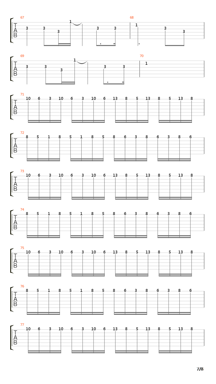 太阳与野花(band scores)吉他谱