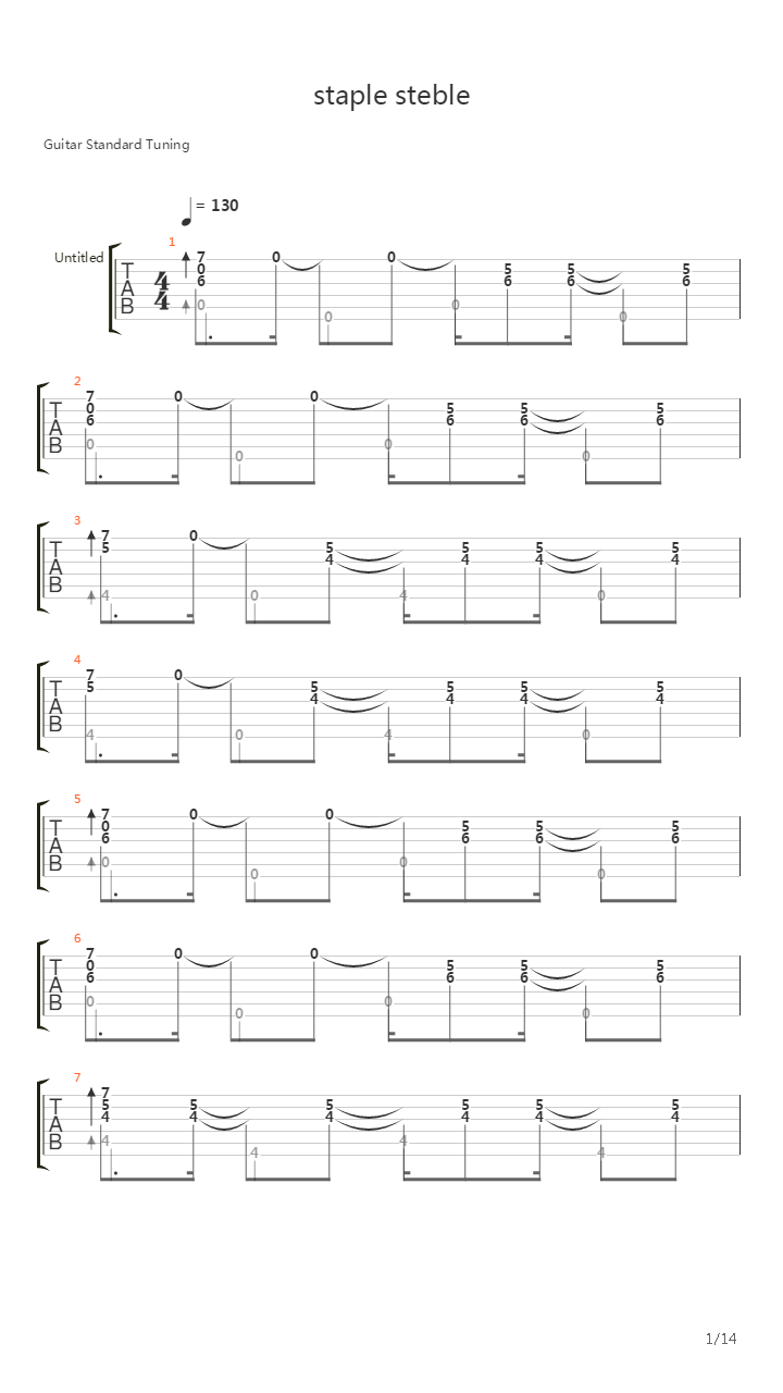 staple stable吉他谱