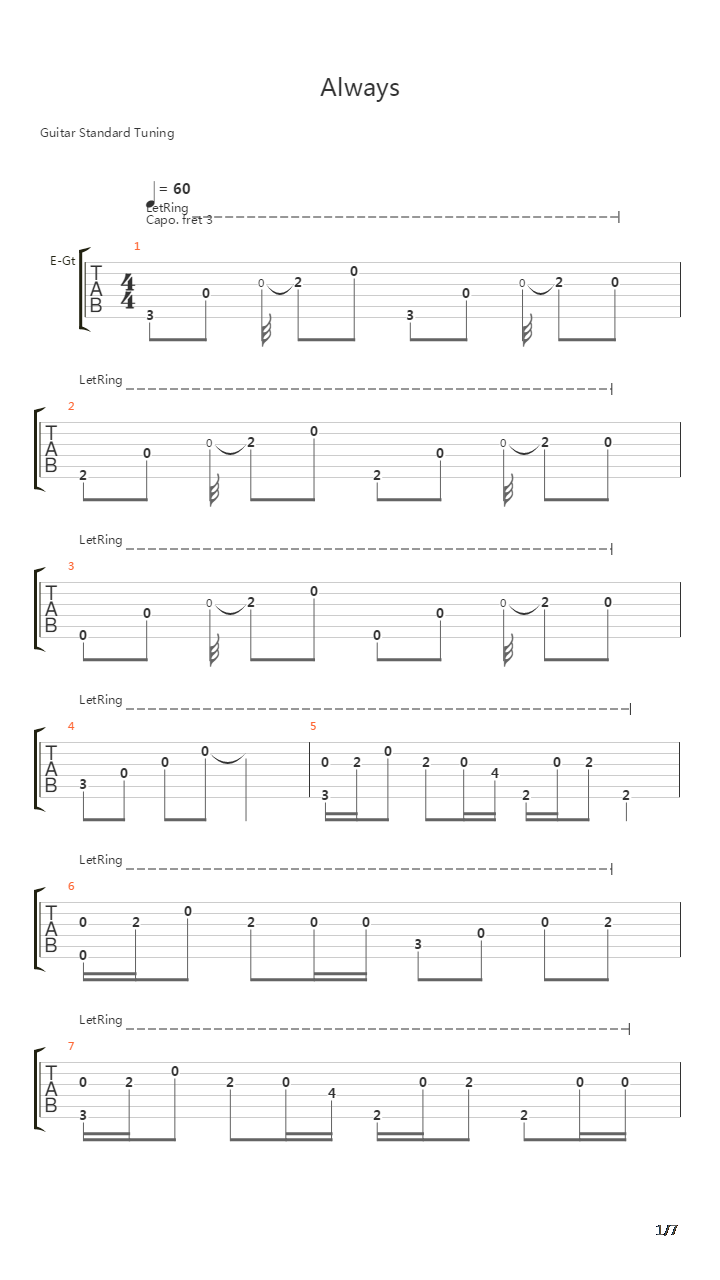 Always (《太阳的后裔》主题曲)吉他谱