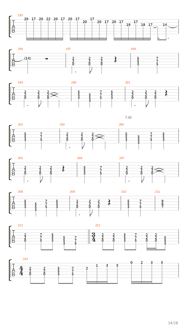 演义吉他谱