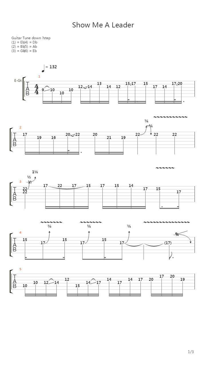 Show Me A Leader吉他谱
