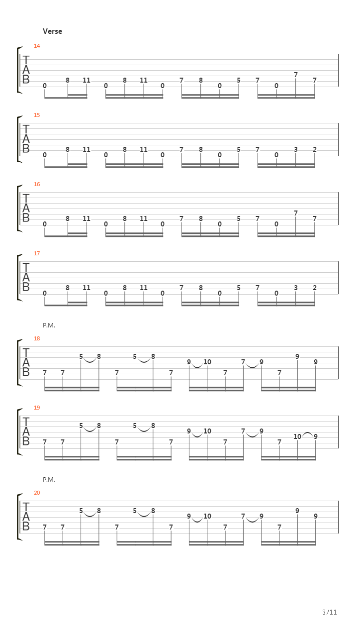 Karate吉他谱