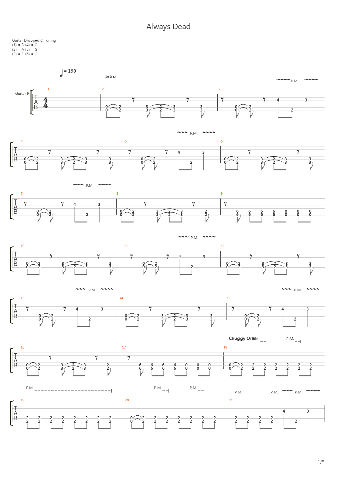 Always Dead吉他谱
