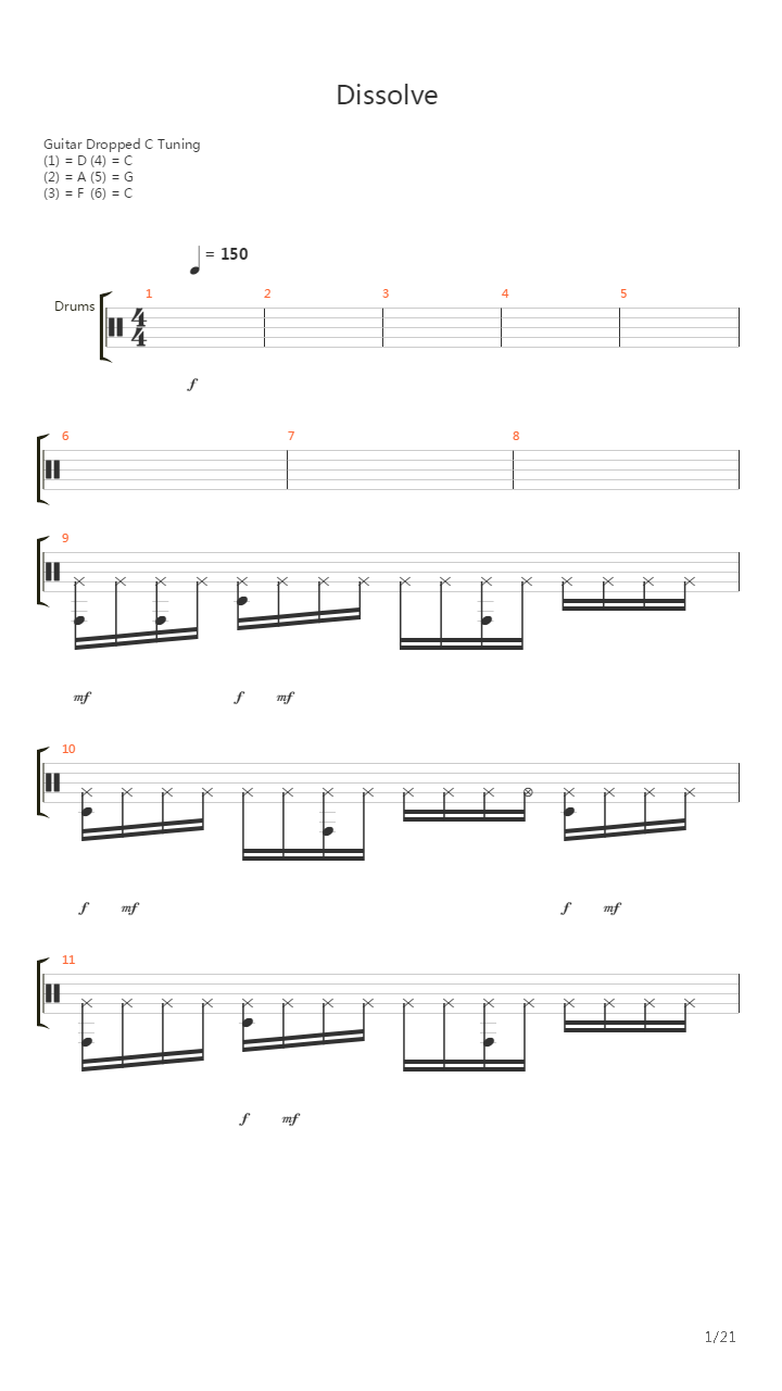 Dissolve吉他谱