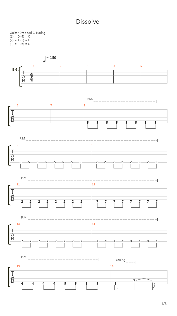 Dissolve吉他谱