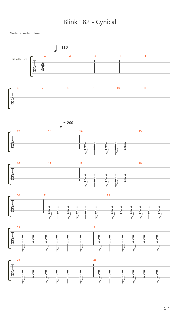 Cynical吉他谱