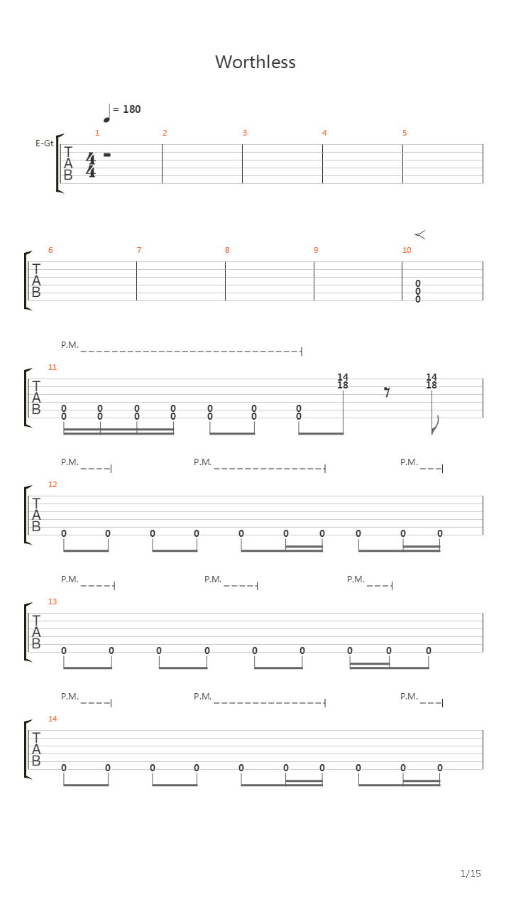 Worthless吉他谱