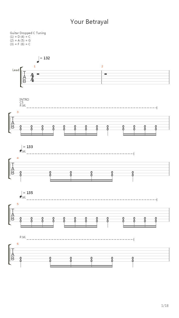 Your Betrayal吉他谱