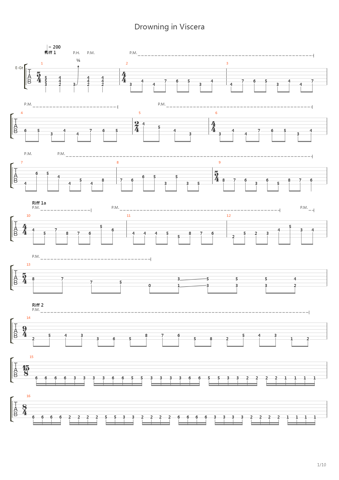 Drowning In Viscera吉他谱